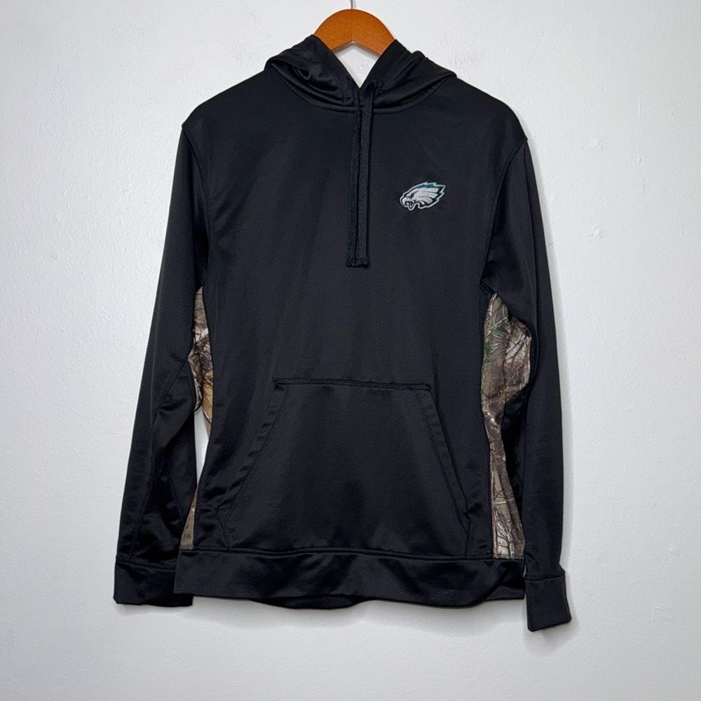 Philadelphia Eagles Dunbrooke Logo Ranger Pullover Hoodie - Black/Realtree Camo - Picture 11 of 13